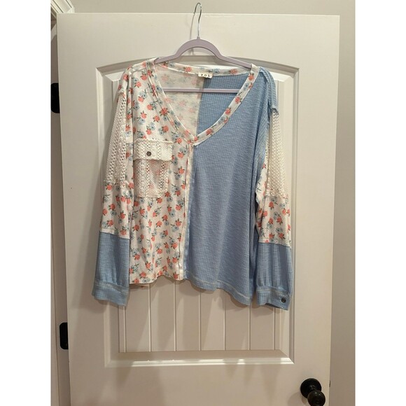 Patchwork POL oversized top - Picture 1 of 6